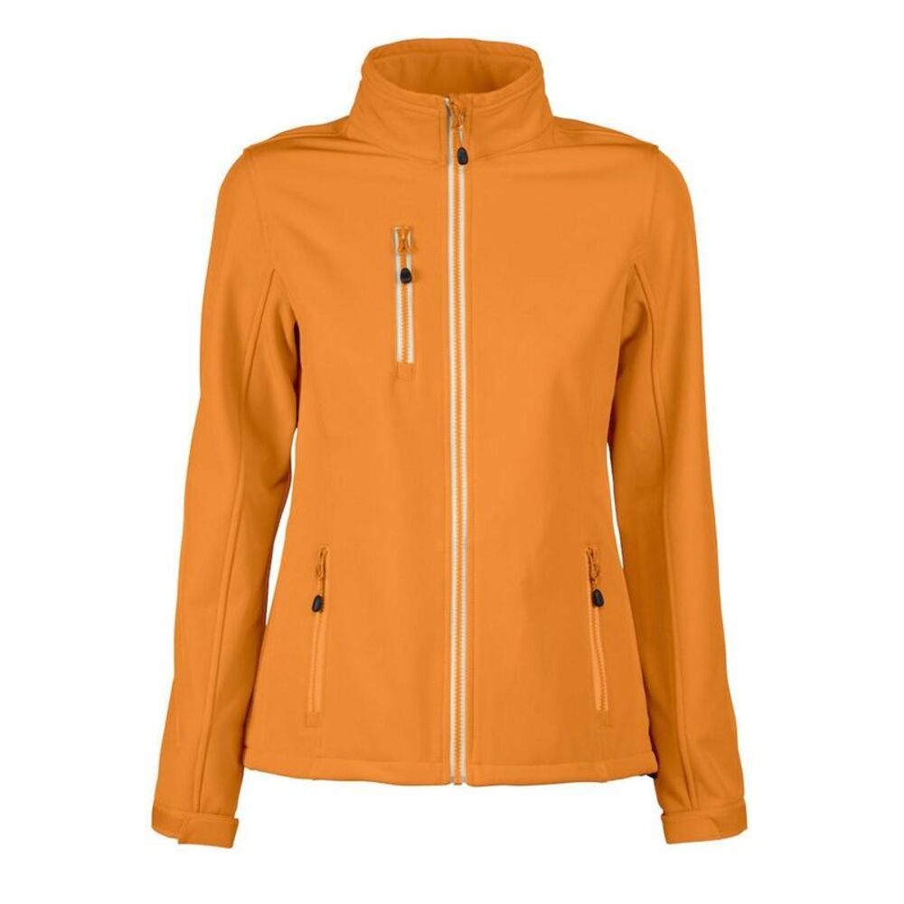 Printer RED Womens/Ladies Vert Soft Shell Jacket / Orange